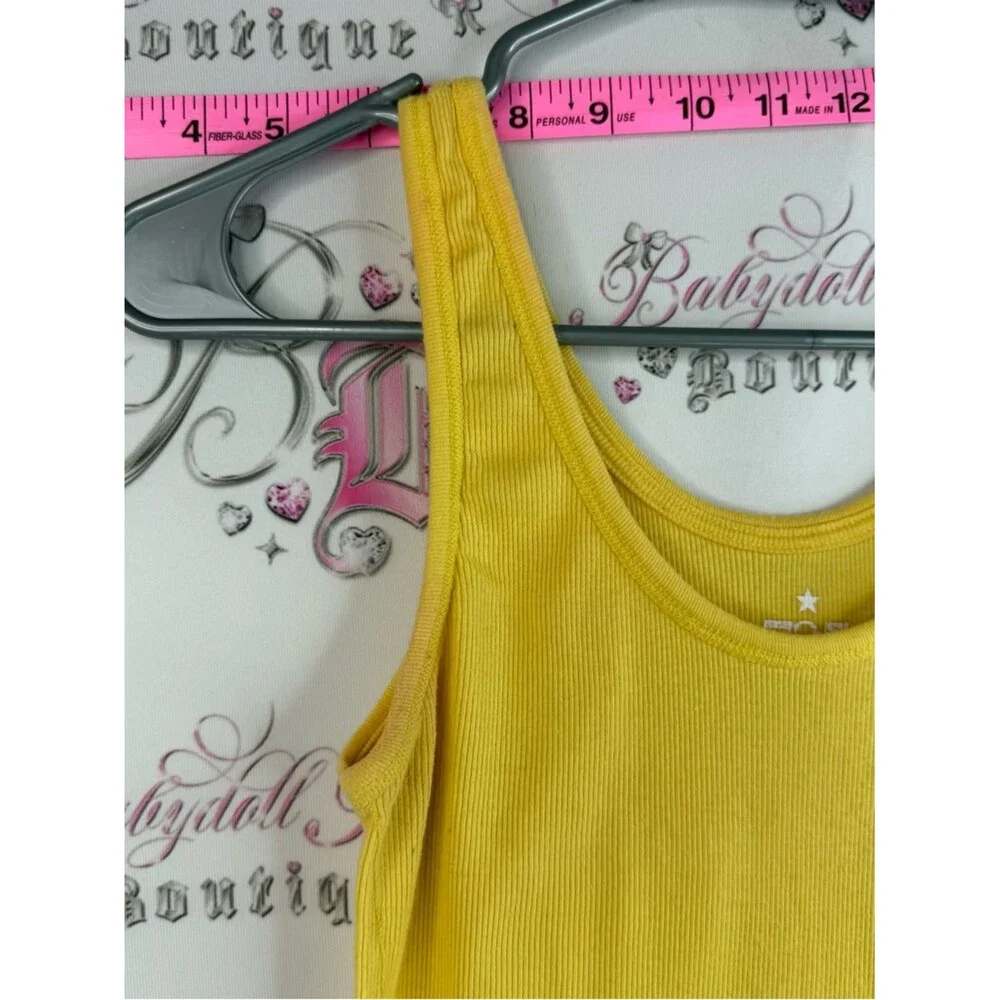 725 originals tank top stretchy bright Everyday Ribbed Tank Top - Yellow - Picture 5 of 10